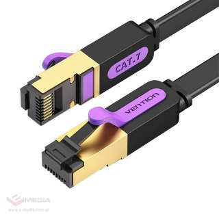 Płaski kabel sieciowy UTP CAT7 Vention ICABL RJ45 Ethernet 10Gbps 10m czarny