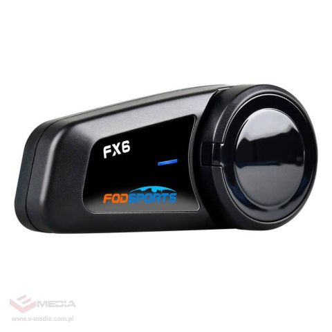 Interkom motocyklowy FODSPORTS FX6 2 szt. (czarny)
