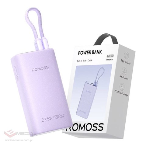 Powerbank ROMOSS PHA10 10000mAh 22.5W (fioletowy)