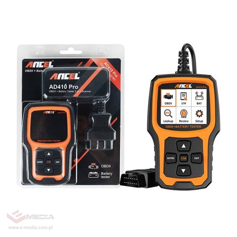 Skaner OBD2 ANCEL AD410 PRO tester akumulatorów