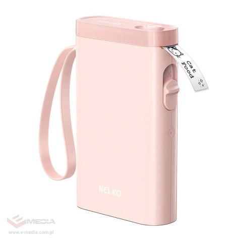 Drukarka etykiet NELKO P21 termiczna BT (różowa)