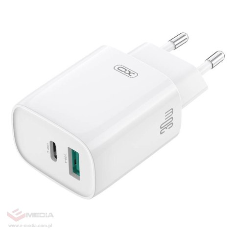 Ładowarka sieciowa XO CE30, 30W, 1x USB-C, 1x USB-A