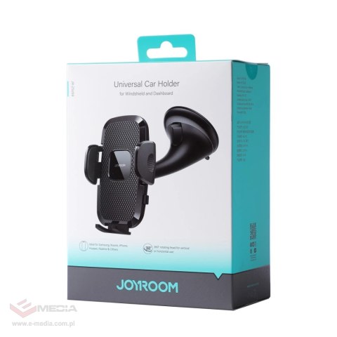 Uchwyt mechaniczny samochodowy Joyroom JR-ZS259 uniwersalny do telefonu na kokpit / szybę - czarny