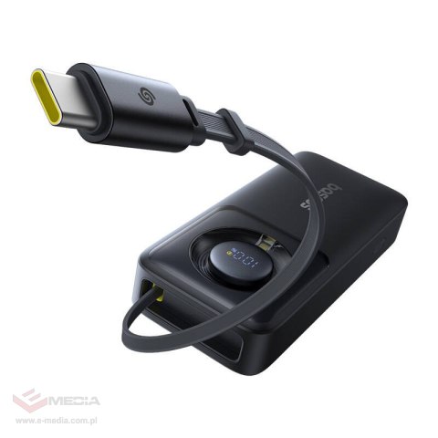 Powerbank BASEUS OS Free2Pull 10000mAh 30W z kablem (czarny)