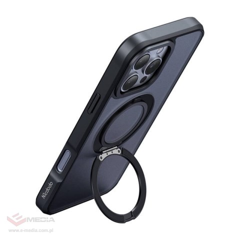 Etui MCDODO PC-4932 MagSafe ze stojakiem do iPhone 16 Pro (czarne)