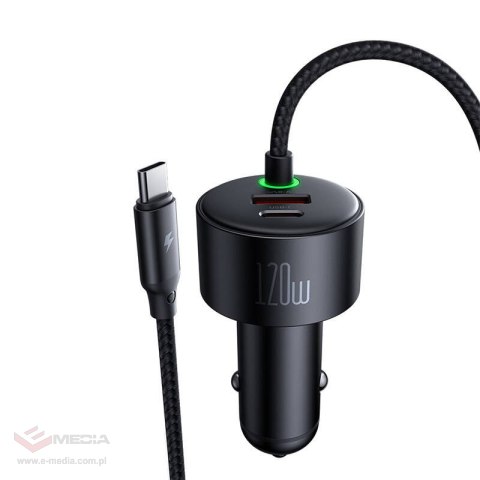 Ładowarka samochodowa MCDODO CC-0370 120W z kablami USB-C/Lightning