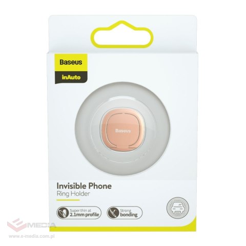 Uchwyt pierścień BASEUS Invisible do telefonu (różowy)
