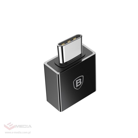 Adapter Baseus Exquisite USB do USB-C 2.4A (czarny)