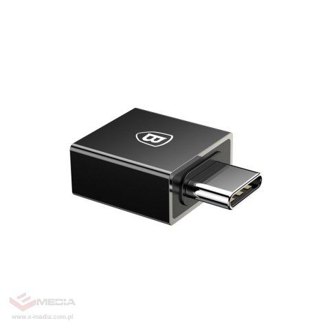 Adapter Baseus Exquisite USB do USB-C 2.4A (czarny)