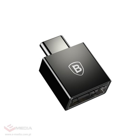 Adapter Baseus Exquisite USB do USB-C 2.4A (czarny)