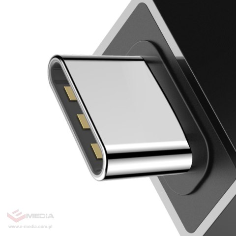 Adapter Baseus Exquisite USB do USB-C 2.4A (czarny)