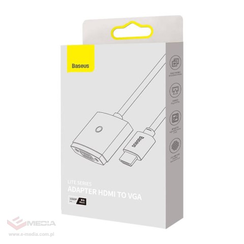 Adapter HDMI do VGA Baseus Lite Series, bez audio (czarny)