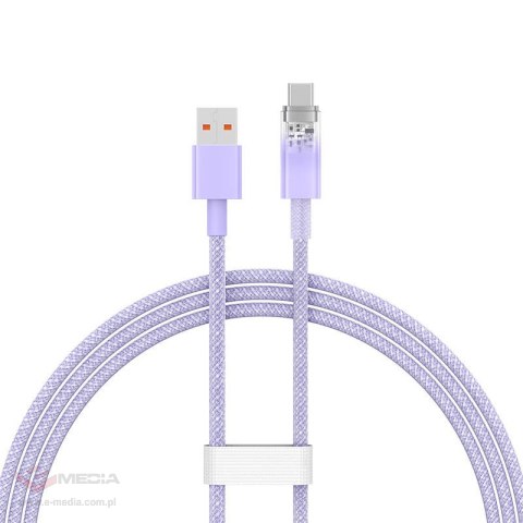 Kabel szybkiego ładowania Baseus USB do USB-C 6A,1m (Fioletowy)