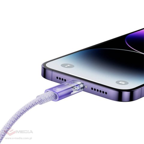 Kabel szybko ładujący Baseus USB-A do Lightning Explorer Series 2m, 2.4A (fioletowy)