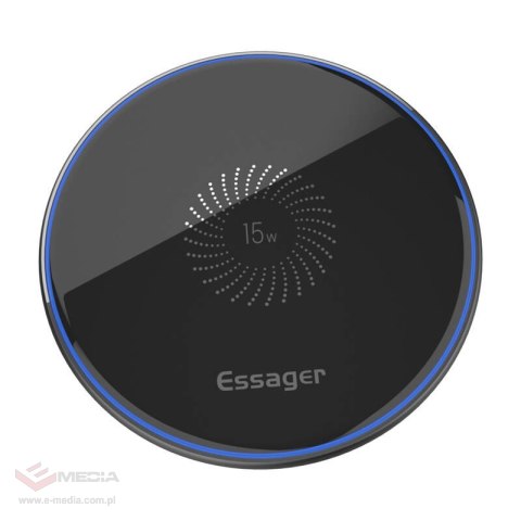 Magnetyczna ładowarka indukcyjna, Essager, EWXZMX-JMB01, 15W (czarna)