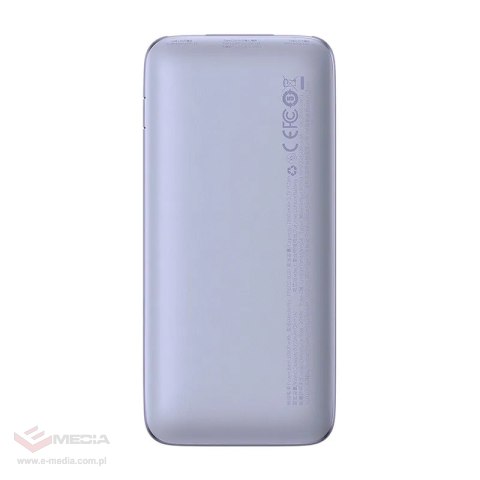 Powerbank Baseus Bipow Pro 10000mAh, 2xUSB, USB-C, 20W (fioletowy)