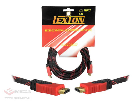 Kabel HDMI-HDMI 5m czerwony