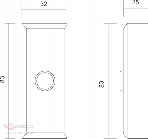 Przycisk wyjścia Scot BT-4N srebrny
