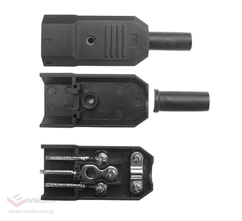 Wtyk AC 3PIN na kabel komputerowy IEC