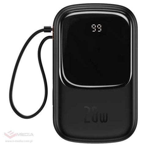 Powerbank BASEUS Qpow Pro 20000mAh 20W z kablem Lightning (czarny)
