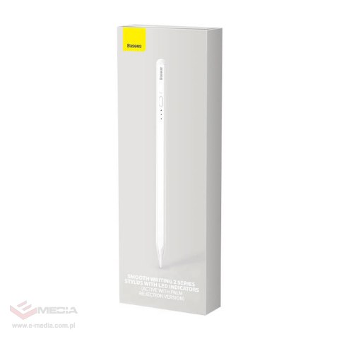 Rysik aktywny BASEUS Stylus ze wskaźnikiem baterii (biały)