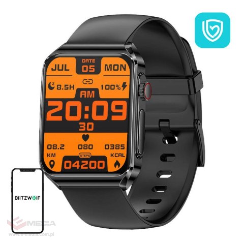 Smartwatch BlitzWolf BW-HL6 (czarny silikonowy)