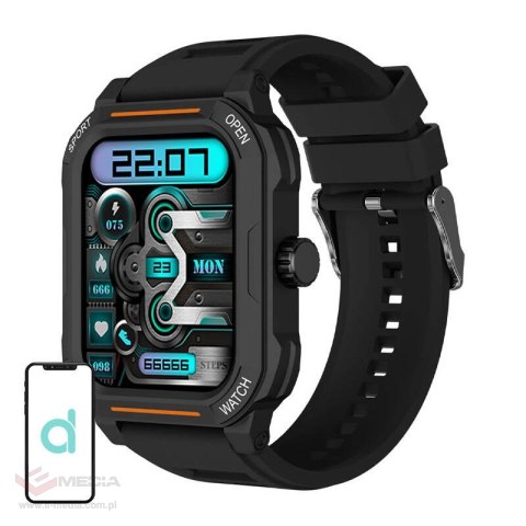 Smartwatch Blitzwolf BW-GTC3 (czarny/czarny stalowy)