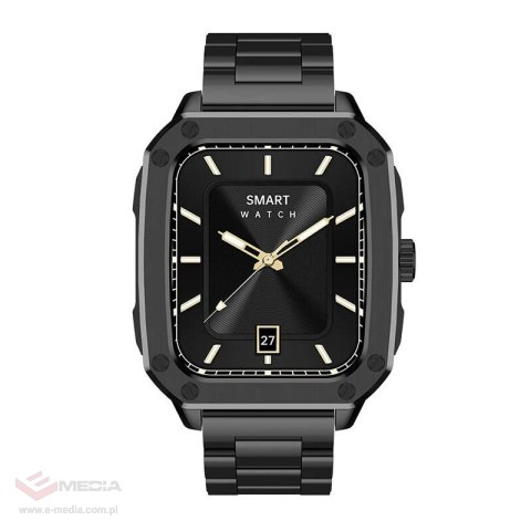 Smartwatch Blitzwolf BW-GTC3 (czarny/czarny stalowy)