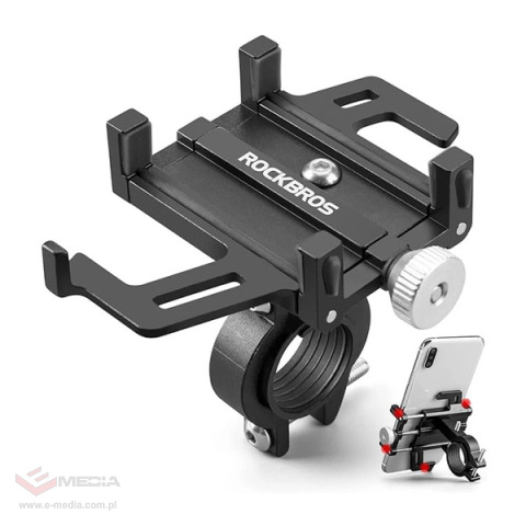 Rockbros 699-BK Fahrradhalterung aus Aluminiumlegierung für Telefon - Schwarz