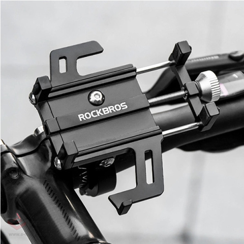 Rockbros 699-BK Fahrradhalterung aus Aluminiumlegierung für Telefon - Schwarz