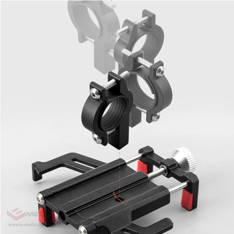 Rockbros 699-BK Fahrradhalterung aus Aluminiumlegierung für Telefon - Schwarz