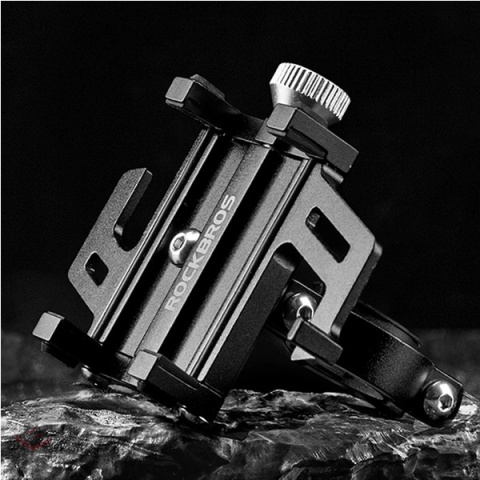 Rockbros 699-BK Fahrradhalterung aus Aluminiumlegierung für Telefon - Schwarz