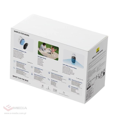 Kamera zewnętrzna Baseus N1 (Biała)