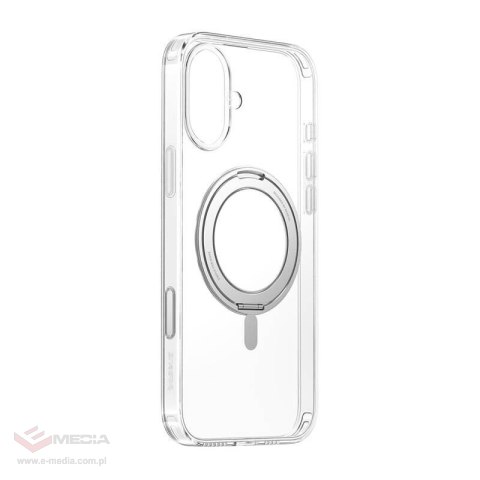 Etui magnetyczne BASEUS SkyRing 360° do iPhone 16 stojak (przezroczyste)