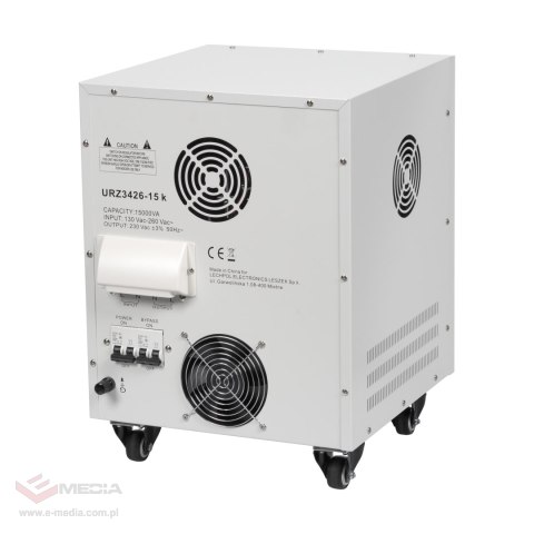 Automatyczny stabilizator napięcia KEMOT MSER-15000 (15000 VA, serwomotor) Automatyczny stabilizator napięcia KEMOT MSER-15000 (15000 VA, serwomotor)