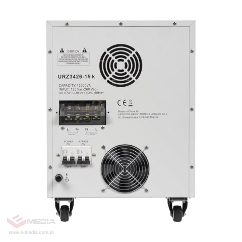 Automatyczny stabilizator napięcia KEMOT MSER-15000 (15000 VA, serwomotor) Automatyczny stabilizator napięcia KEMOT MSER-15000 (15000 VA, serwomotor)