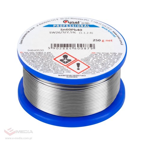 Cyna 2.5mm/250g Sn60Pb40 CYNEL