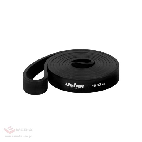 Guma do ćwiczeń lateksowa - Power Band PL-3, czarna 16-32 kg REBEL ACTIVE