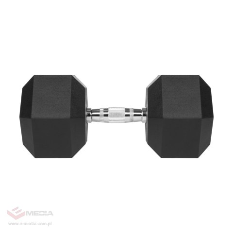 Hantel żeliwny gumowany HEX 32,5 kg REBEL ACTIVE