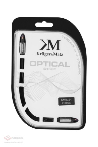 Kabel optyczny toslink-toslink 2.0m Kruger&Matz