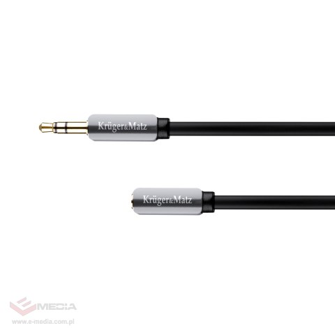 Kabel wtyk - gniazdo proste jack 3.5 stereo 1.0m Kruger&Matz
