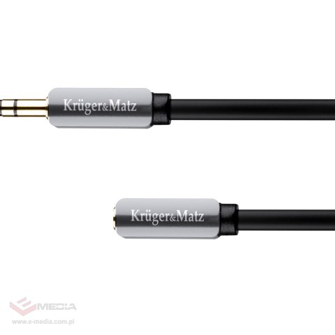 Kabel wtyk - gniazdo proste jack 3.5 stereo 1.0m Kruger&Matz