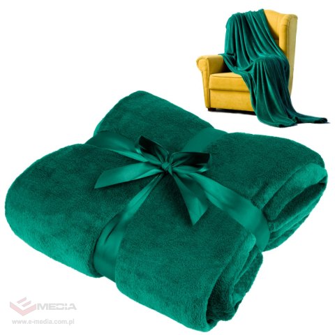 Koc polarowy 200x220 cm TEESA - zielony