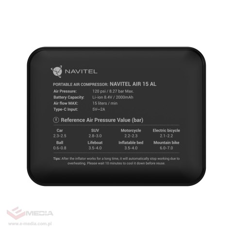 Kompresor powietrza NAVITEL AIR15AL