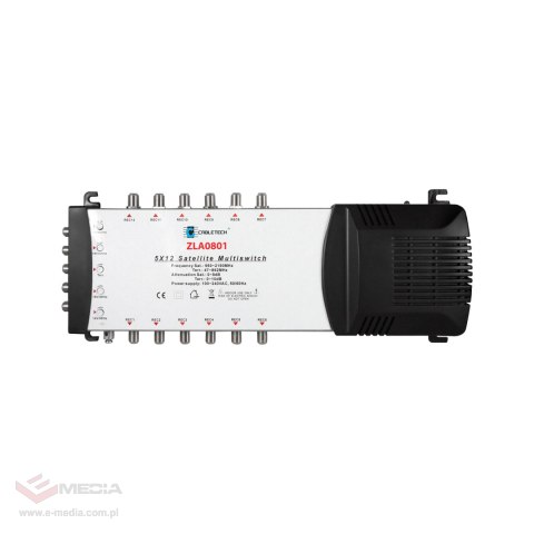 Multiswitch Cabletech 5x12 z regulacją wzmocnienia model ZLA0801