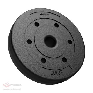 Obciążenie bitumiczne olimpijskie 20kg, otwór 51mm , REBEL ACTIVE
