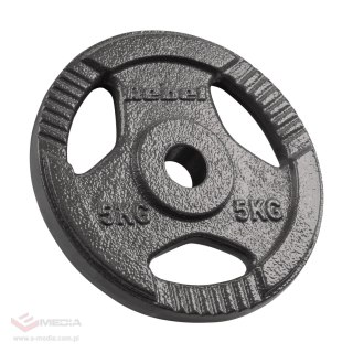 Obciążenie żeliwne zestaw 4x5kg, otwór 31mm, talerz z uchwytami, REBEL ACTIVE