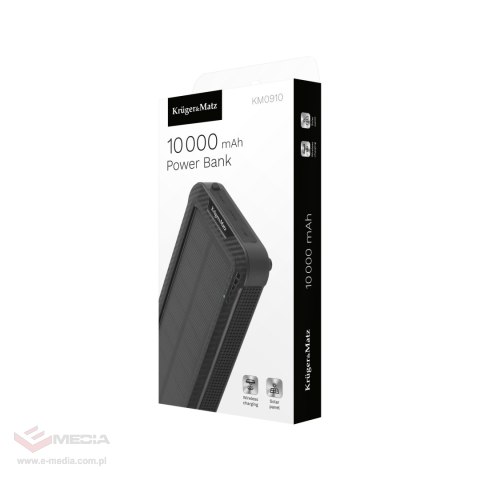 PowerBank solarny Kruger&Matz 10000mAh Li-ion z 3 końcówkami