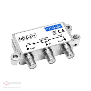 RDZ-211 Dwukrotny zewnętrzny rozgałęźnik RF 5-862 MHz 4,0 dB F Poziom Outdoor TELKOM TELMOR