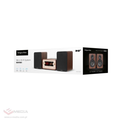 Wieża lampowa Kruger&Matz KM1961 (CD, USB, Bluetooth + NFC, radio cyfrowe DAB+, FM) Wieża lampowa Kruger&Matz KM1961 (CD, USB, Bluetooth + NFC, radio cyfrowe DAB+, FM)